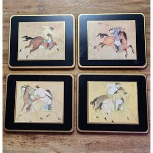 4 coasters by Lady Clare in the Ming Polo Scene